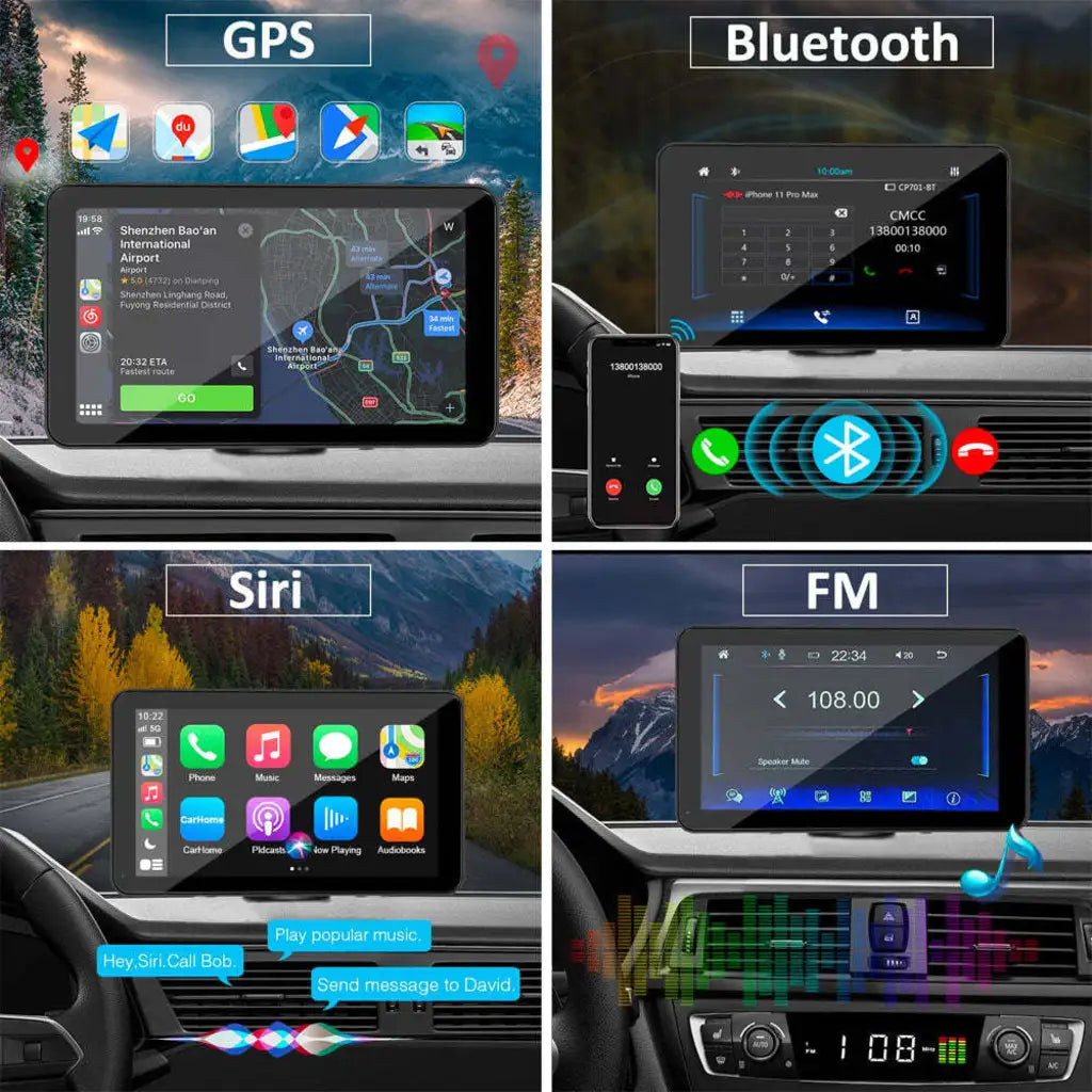 7.5 Inch Apple CarPlay/Android Auto Car Multimedia Touch Screen Player