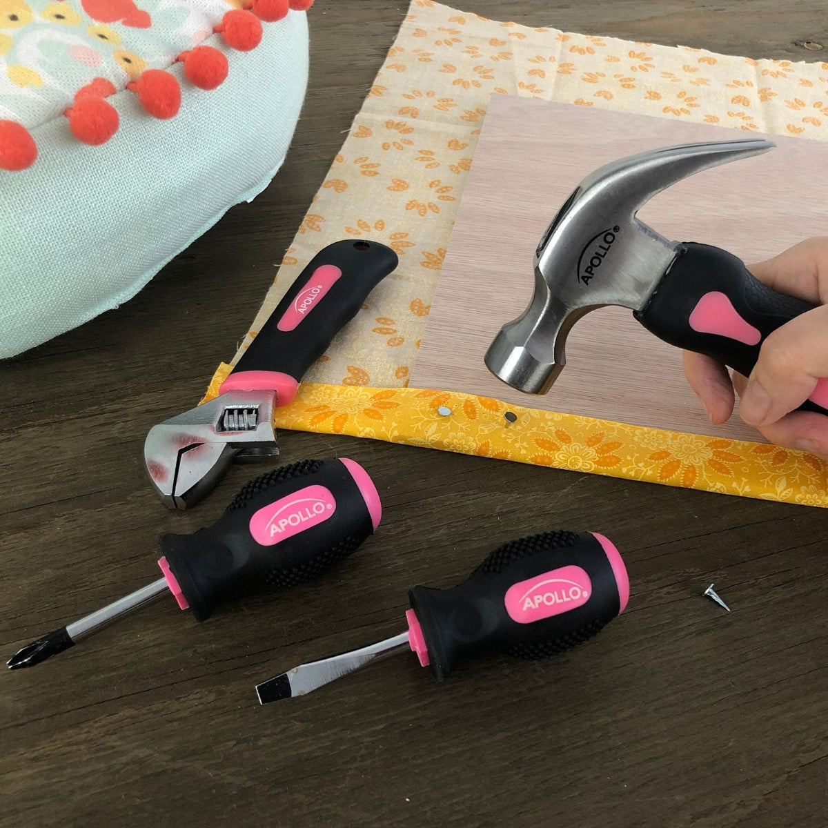 Four Piece Stubby Tool Set - Pink- DT0240P