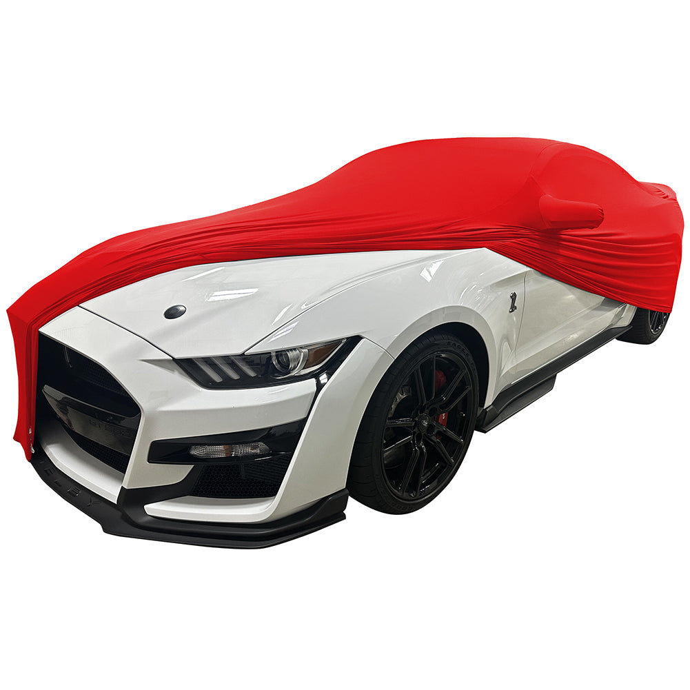 2005-2024 Ford Mustang Ultraguard Stretch Satin Indoor Car Cover - Red