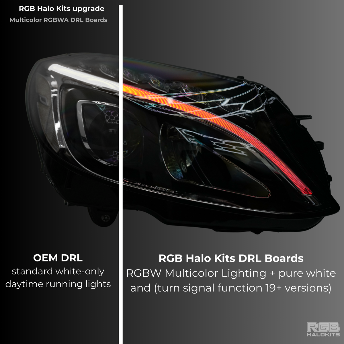 Mercedes Benz C-Class RGBW Multicolor DRL Boards (2015-2023)