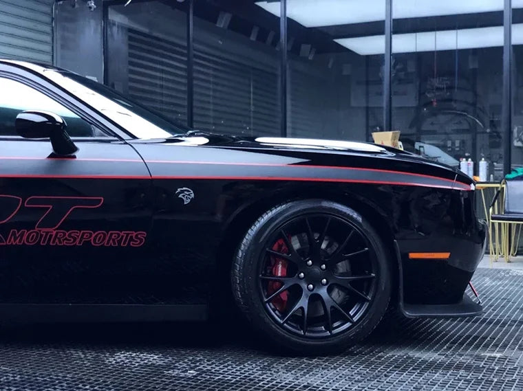 Dodge Challenger SRT Custom Body & Hood Sport Decal Film Kit – Full Coverage Door, Waist Line & Hood Graphic-1