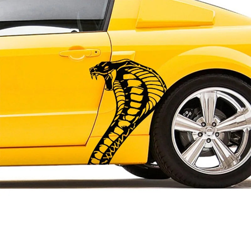 Cobra Snake Head Body Decal 20.5"x26.25" | Vinyl Graphic for Ford Mustang & Cars-0