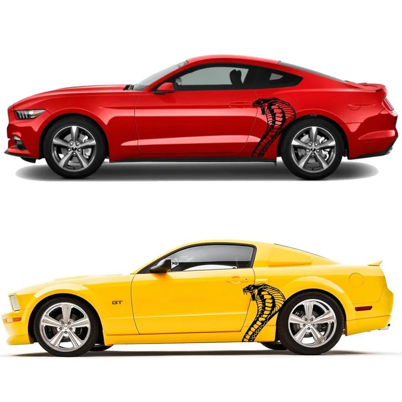 Cobra Snake Head Body Decal 20.5"x26.25" | Vinyl Graphic for Ford Mustang & Cars-2