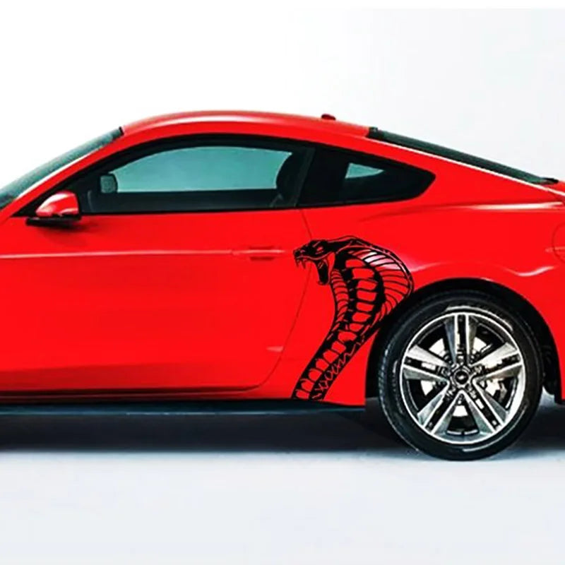 Cobra Snake Head Body Decal 20.5"x26.25" | Vinyl Graphic for Ford Mustang & Cars-3