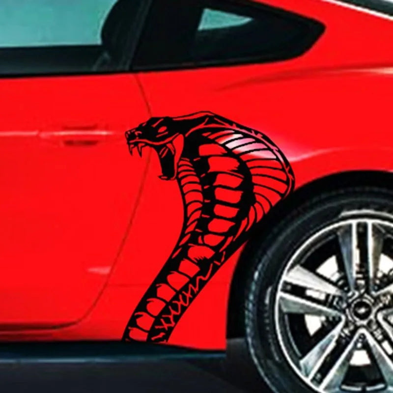 Cobra Snake Head Body Decal 20.5"x26.25" | Vinyl Graphic for Ford Mustang & Cars-4