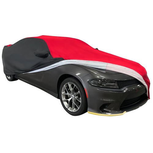 2005-2023 Dodge Charger Ultraguard Plus Car Cover - 300D Indoor/Outdoor Protection - Red/Black