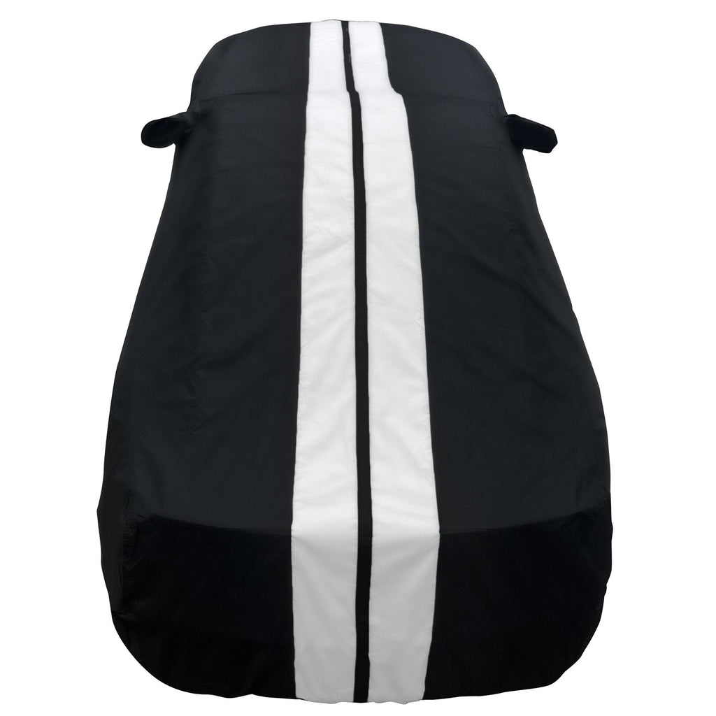 Ford Mustang Ultraguard Plus Car Cover - 300D Indoor/Outdoor Protection - Black with Gray Stripes